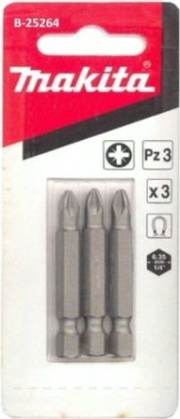 Бита для заворачивания MAKITA B-25264 PZ3, 50 мм, E-form (MZ), 3 шт.