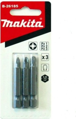Бита для заворачивания MAKITA B-26185 PZ1/PZ2/PZ3, 50 мм, E-form (MZ), 3 шт.