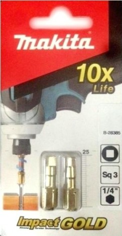 Бита для заворачивания MAKITA B-28385 Impact Gold SQ3, 25 мм, C-form, 2 шт.