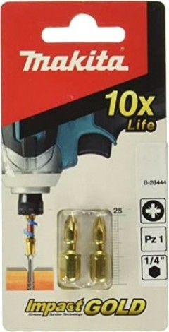 Бита для заворачивания MAKITA B-28444 Impact Gold PZ1, 25 мм, C-form, 2 шт.