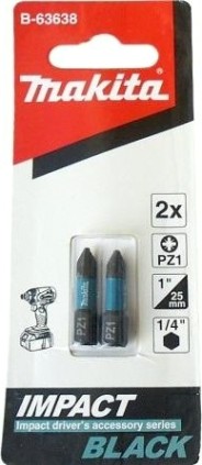 Бита для заворачивания MAKITA B-63638 Impact PZ1, 25 мм, C-form, 2 шт.