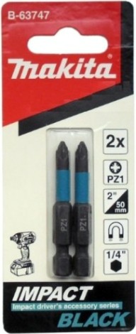Бита для заворачивания MAKITA B-63747 Impact PZ1, 50 мм, Е-form (MZ), 2 шт.