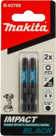 Бита для заворачивания MAKITA B-63769 Impact Black Pz3, 50 мм, E-form (mz), 2 шт.