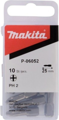 Бита для заворачивания MAKITA P-06052 PH2, 25 мм, C-form, 10 шт.
