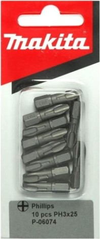 Бита для заворачивания MAKITA P-06074 PH3, 25 мм, C-form, 10 шт.