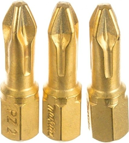 Бита для заворачивания MAKITA P-38641 алмазная PZ2, 25 мм, C-form, 3 шт.