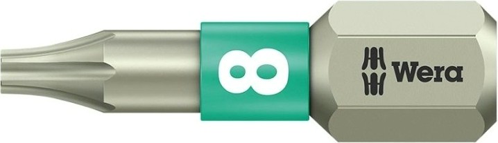 Бита для заворачивания, нержавеющая сталь WERA 3867/1 TS TX8, 25 мм WE-071030 [WE-071030]