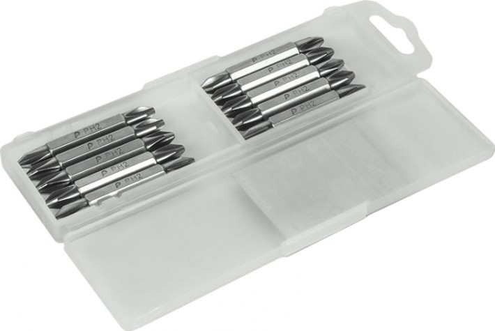 Бита для заворачивания ПРАКТИКА "Профи" двусторонняя PH-2 / PH-2х50мм отверточная (10шт) [036-803]