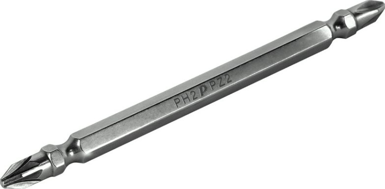Бита для заворачивания ПРАКТИКА "Профи" двусторонняя PH-2 / PZ-2 х110мм отверточная [776-560]