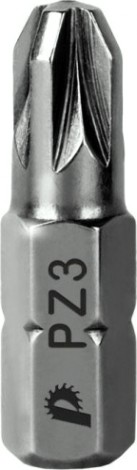 Бита для заворачивания ПРАКТИКА "Профи" PZ-3х25мм отверточная (2шт) [035-639]