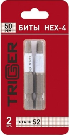 Бита для заворачивания TRIGGER 84978 ПРОФИ HEX-4 50мм (2шт.) [тов-151828]