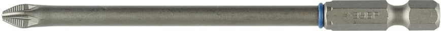 Бита для заворачивания ЗУБР ЭКСПЕРТ торсионная кованая, обточенная, e 1/4", pz2, 100мм [26013-2-100-1]