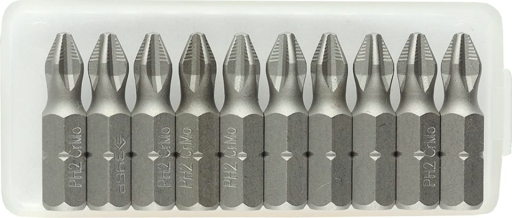 Бита для заворачивания ЗУБР МАСТЕР кованые, 1/4", ph2, 25мм, 10шт [26001-2-25-10]