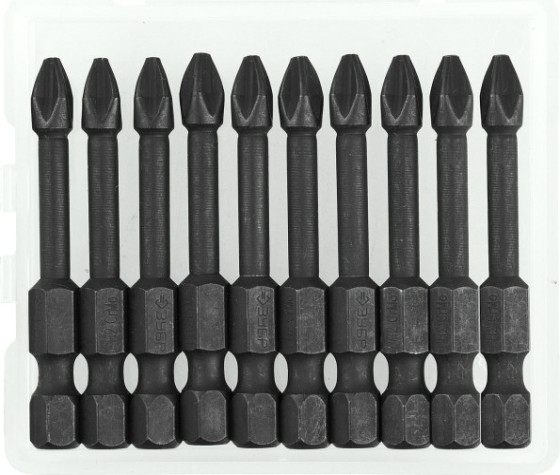 Бита для заворачивания ЗУБР ПРОФЕССИОНАЛ e 1/4", ph3, 50мм, 10шт [26021-3-50-S10]