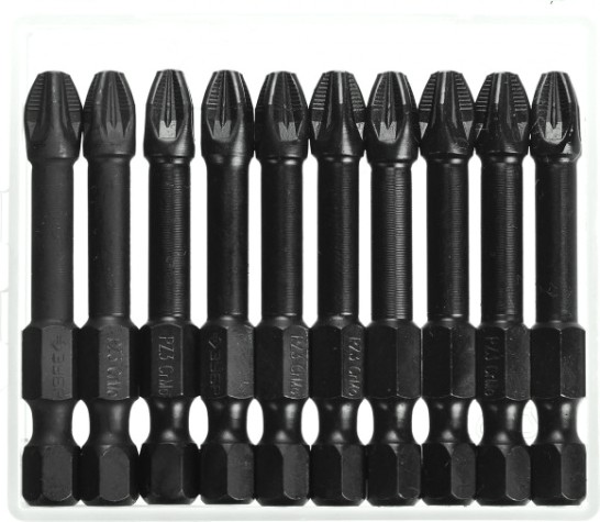 Бита для заворачивания ЗУБР ПРОФЕССИОНАЛ e 1/4", pz3, 50мм, 10шт [26023-3-50-S10]