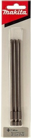 Бита с алмазным покрытием MAKITA PH2, 177 мм E-FORM (уп.3шт) P-67804 [P-67804]
