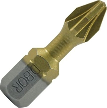 Бита с покрытием нитридтитана D.BOR PZ2, 25 мм TORSION (D-THT-PZ02-025-010 [D04-DTHTPZ02025010]