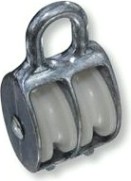 Блок 30 мм двойной с пластиковым диском