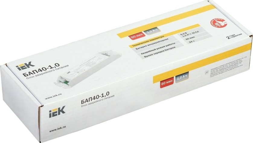 Блок аварийного питания IEK БАП40-1.0 для LED ИЭ [LLVPOD-EPK-40-1H]