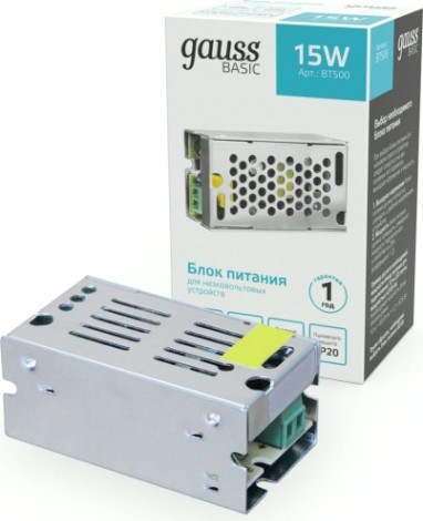 Блок питания GAUSS BT500 basic 12v 15w ip20