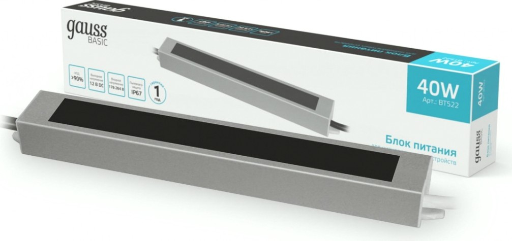 Блок питания GAUSS BT522 basic 12v 40w ip67