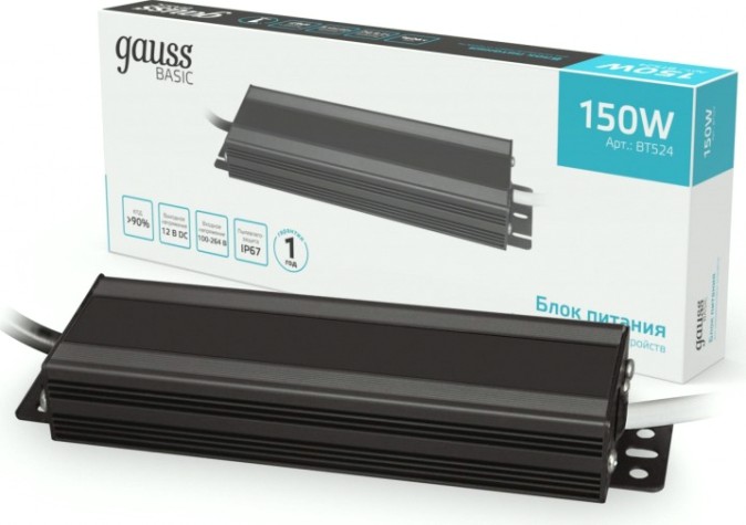 Блок питания GAUSS BT524 basic 12v 150w ip67