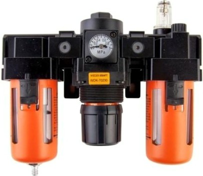 Блок подготовки воздуха WiederKraft WDK-70230 резьба 3/8" (до 1500л/мин), фильтр 5 мк Блок подготовки воздуха WiederKraft WDK-70230 резьба 3/8" (до 1500л/мин), фильтр 5 мк