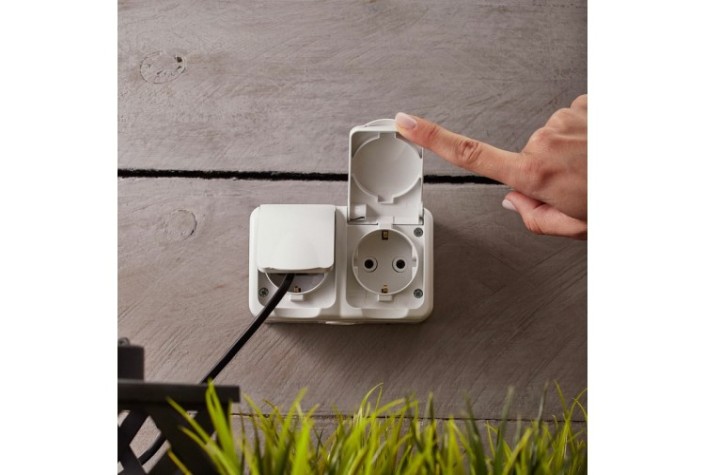 Блок розеток Kranz KR-78-0606 горизонтальный 2 Mini OG IP54 с зазем., Блок розеток Kranz KR-78-0606 горизонтальный 2 Mini OG IP54 с зазем.,