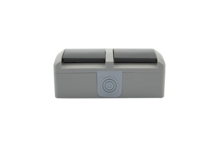 Блок розеток Kranz KR-78-0613 горизонтальный 2 INDUSTRIAL IP54 с зазем.