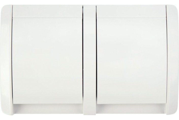 Блок розеток Kranz KR-78-0803 горизонтальный 2 (керамика) INDUSTRIAL IP54