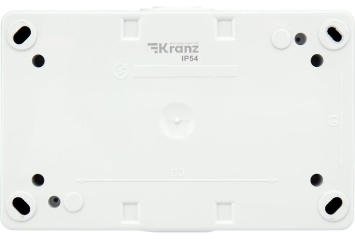 Блок розеток Kranz KR-78-0803 горизонтальный 2 (керамика) INDUSTRIAL IP54