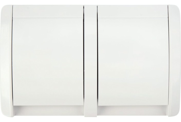 Блок розеток Kranz KR-78-0805 горизонтальный 2 INDUSTRIAL IP54 с зазем., о/у