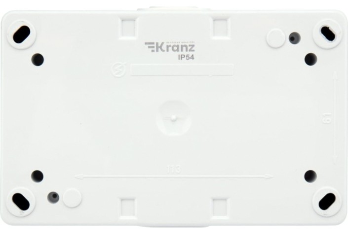 Блок розеток Kranz KR-78-0805 горизонтальный 2 INDUSTRIAL IP54 с зазем., о/у