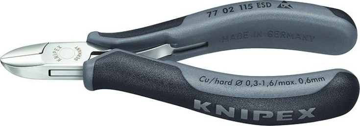 Бокорезы диагональные для электроники KNIPEX 7702115ESD 115 мм [KN-7702115ESD]