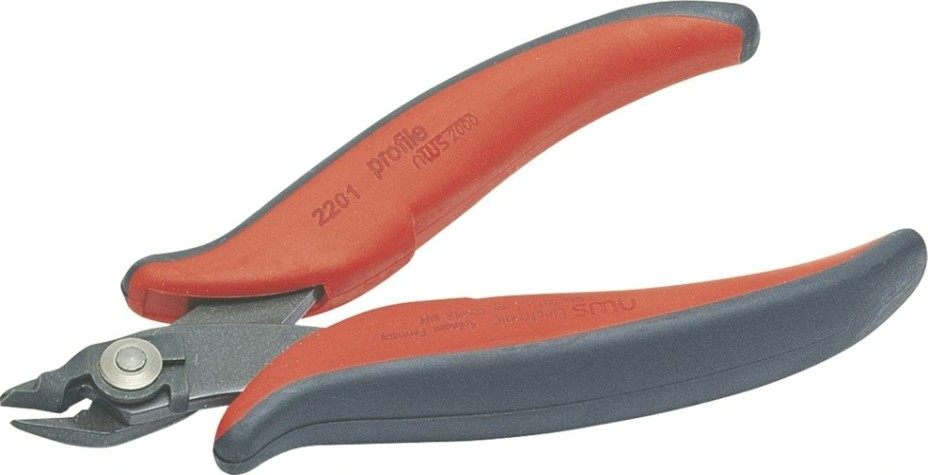 Бокорезы диагональные изогнутые NWS 2203-128 128 мм с зажимом для проволоки