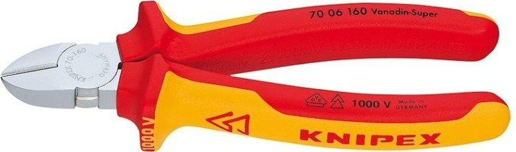 Бокорезы диэлектрические KNIPEX 7006125 1000 V, 125 мм [KN-7006125]