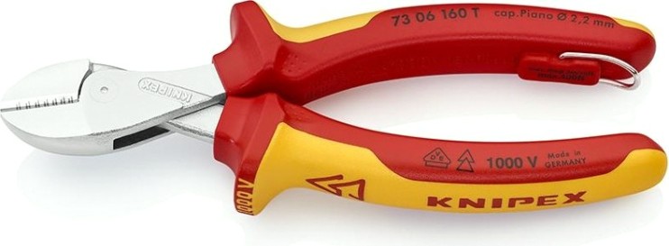 Бокорезы диэлектрические KNIPEX X-Cut 7306160T 160 мм [KN-7306160T]