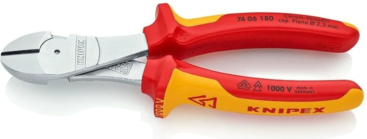 Бокорезы диэлектрические силовые KNIPEX 7406180SB 180 мм [KN-7406180SB]