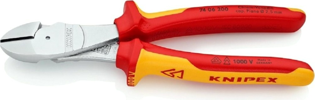 Бокорезы диэлектрические силовые KNIPEX 7406200Т 1000 V, 200 мм [KN-7406200T]