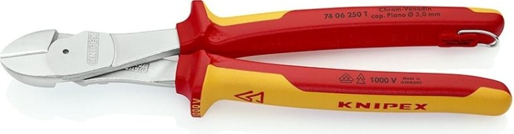 Бокорезы диэлектрические силовые KNIPEX 7406250T 250 мм [KN-7406250T]