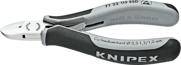 Бокорезы для электроники антистатические KNIPEX 7722115ESD 115 мм [KN-7722115ESD]