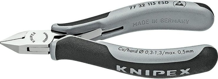 Бокорезы для электроники антистатические KNIPEX 7732115ESD 115 мм [KN-7732115ESD]