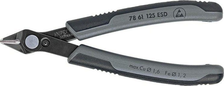 Бокорезы для электроники KNIPEX 7861125ESD 125 мм [KN-7861125ESD]