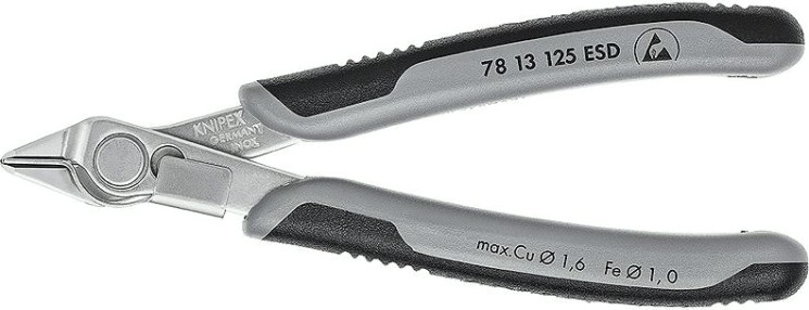Бокорезы KNIPEX 7813125ESD electronic super прецизионные esd для самых тонких [KN-7813125ESD]