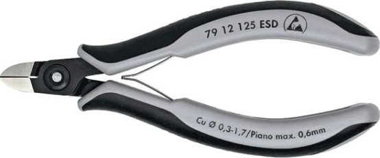 Бокорезы KNIPEX 7912125ESD прецизионные esd для тонких работ 125 мм, антистат [KN-7912125ESD]