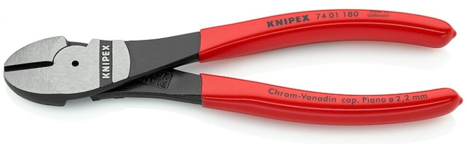 Бокорезы KNIPEX KN-7401180SB особо мощные, 180 мм, обливные ручки