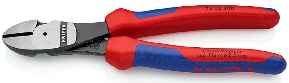 Бокорезы KNIPEX KN-7402200TBK особо мощные, 200 мм, 2-комп. ручки