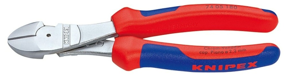 Бокорезы KNIPEX KN-7405180SB особо мощные, 180 мм, хром, 2-комп. ручки