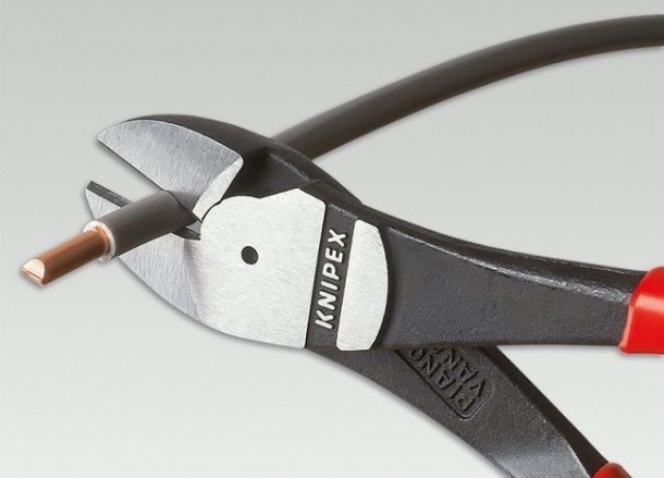 Бокорезы KNIPEX KN-7421250 особо мощные, губки 12°, 250 мм, обливные ручки