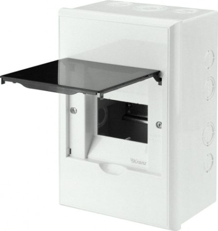Бокс Kranz KR-11-0304 пластиковый ЩРН-П-4 IP41 белый Бокс Kranz KR-11-0304 пластиковый ЩРН-П-4 IP41 белый